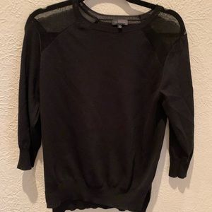 The Limites Black Sheer Sleeve Sweater Top